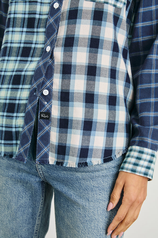 Close up of plaid shirt