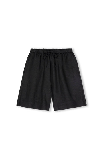 elasticated waist black shorts from rails
