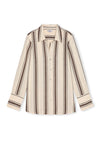 off white cotton shirt with brown stripes from rails