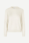 o neck white regular fit jumper with long sleeves from samsoe samsoe