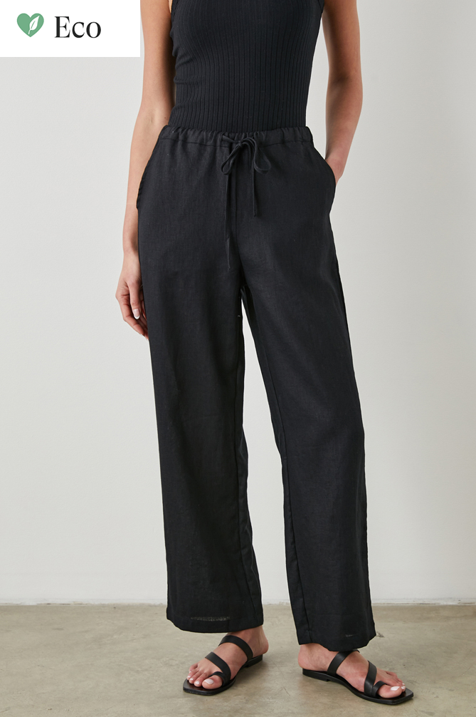 Emmie Linen Trousers Black – Sass & Edge