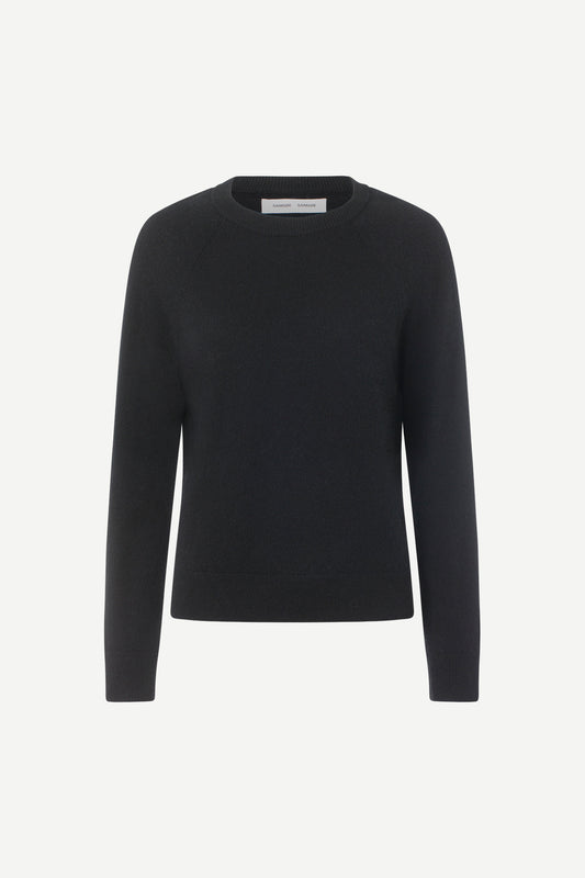 o neck black long sleeve jumper from samsoe samsoe