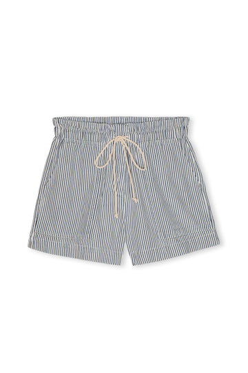 thin blue stripe shorts with drawstring waistband from rails