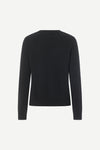 o neck black long sleeve jumper from samsoe samsoe rear view