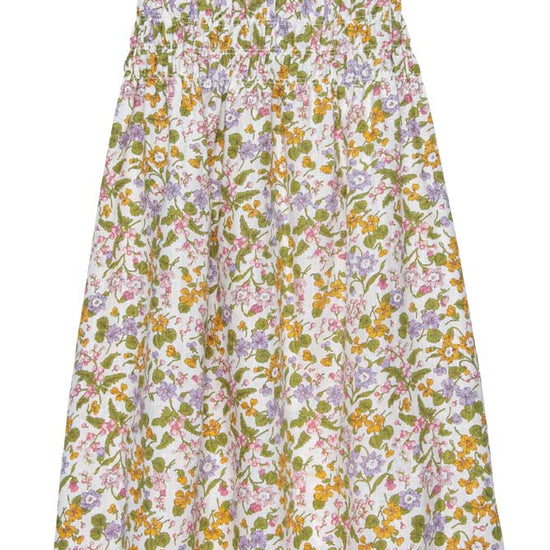 pastel floral thick ruched waisted skirt which can double up as a knee length dress