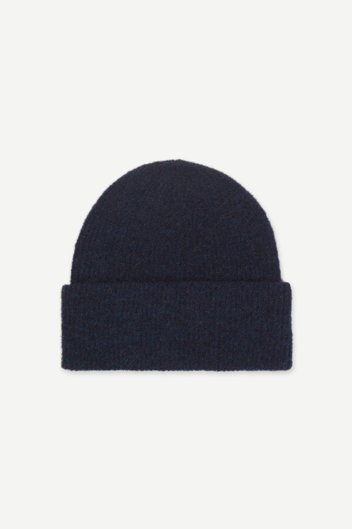 Navy ribbed hat with turn up