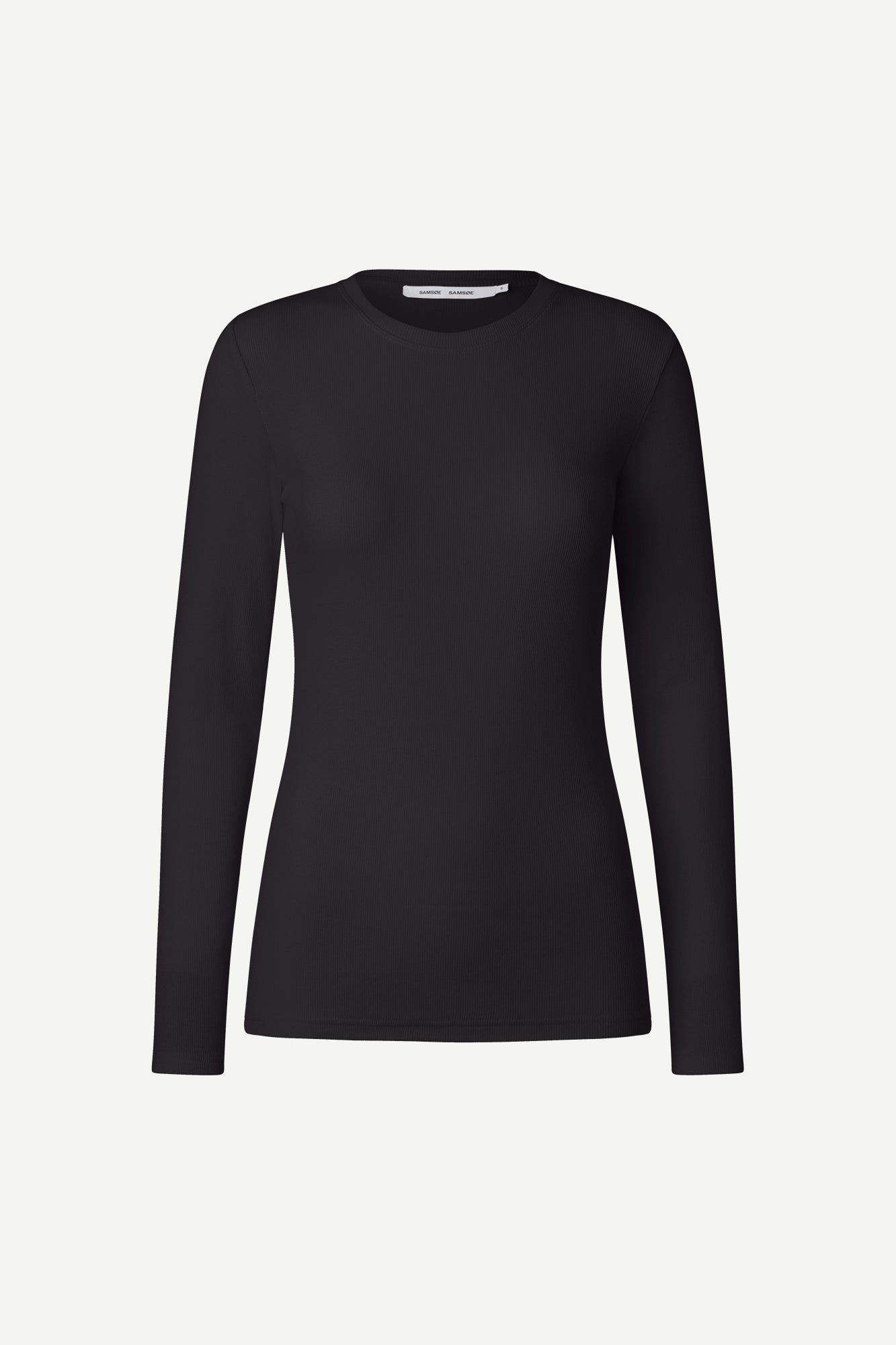 round neck black long sleeve t-shirt from samsoe samsoe