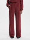 wide leg sweatpants with central front seam, elasticated waist and side pockets