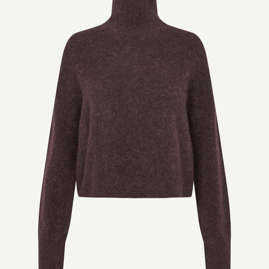 brown turtleneck wool  jumper from samsoe samsoe