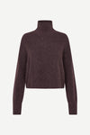 brown turtleneck wool  jumper from samsoe samsoe