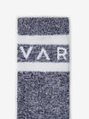 grey marl socks with varley logo close up