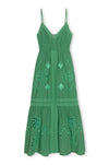 spaghetti strap v neck green midi dress with cutout detailing from rails 