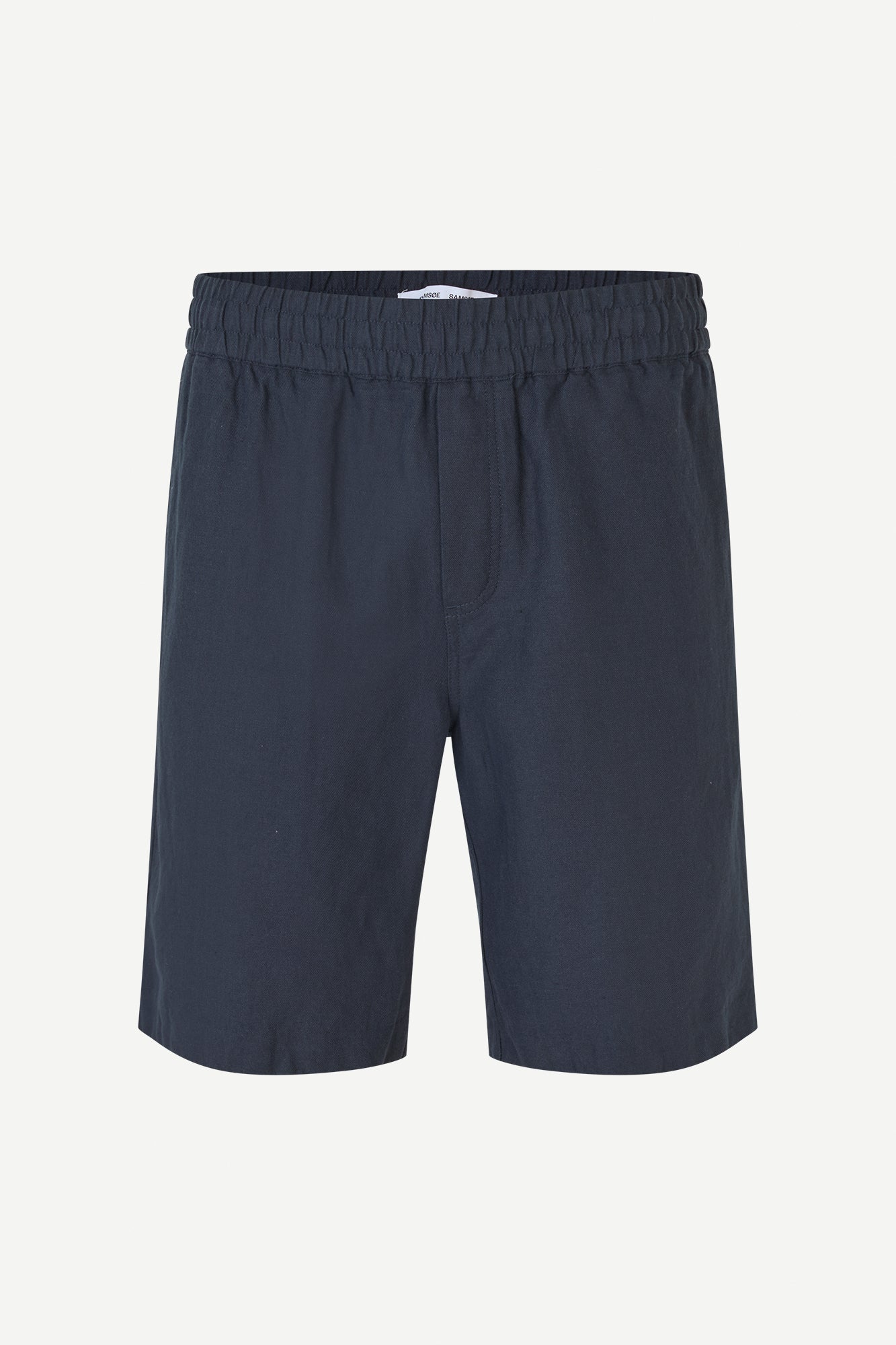 Navy blue shorts on a white background