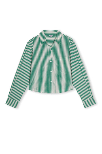 green and white stripe shirt from rails