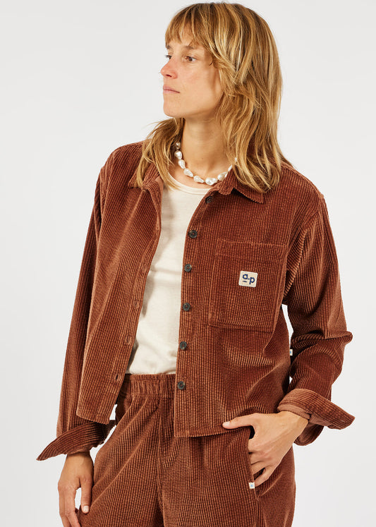 Jumbo Cord Shirt Brown