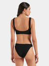 black square neck crinkle bikini from hunza g rear view