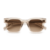 Ecru acetate sunglasses with a brown lense