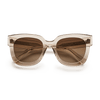over size sunglasses in Ecru frame with brown lenses