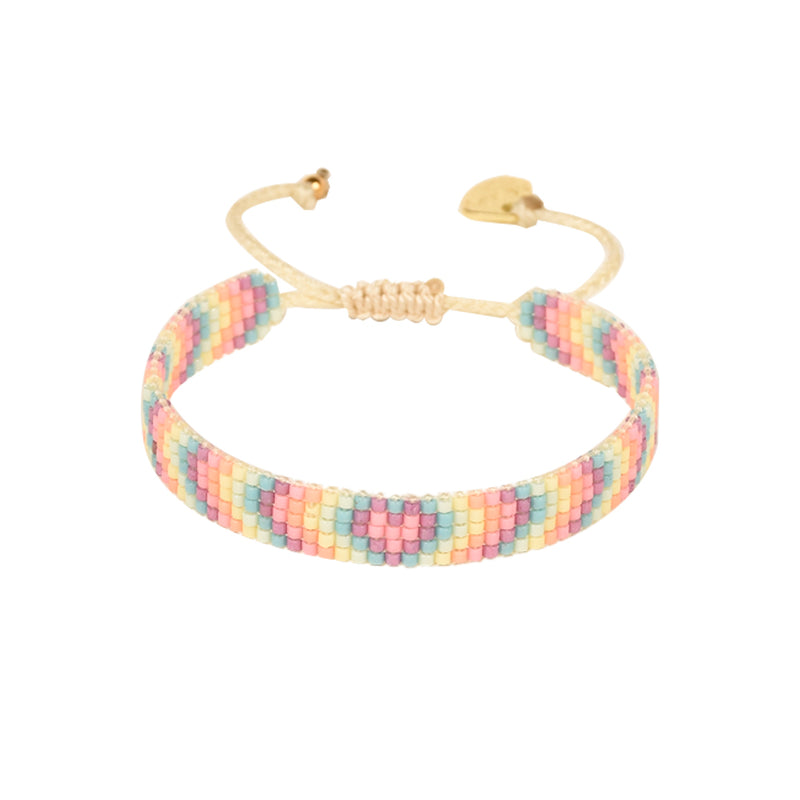 Beaded bracelet in pastels