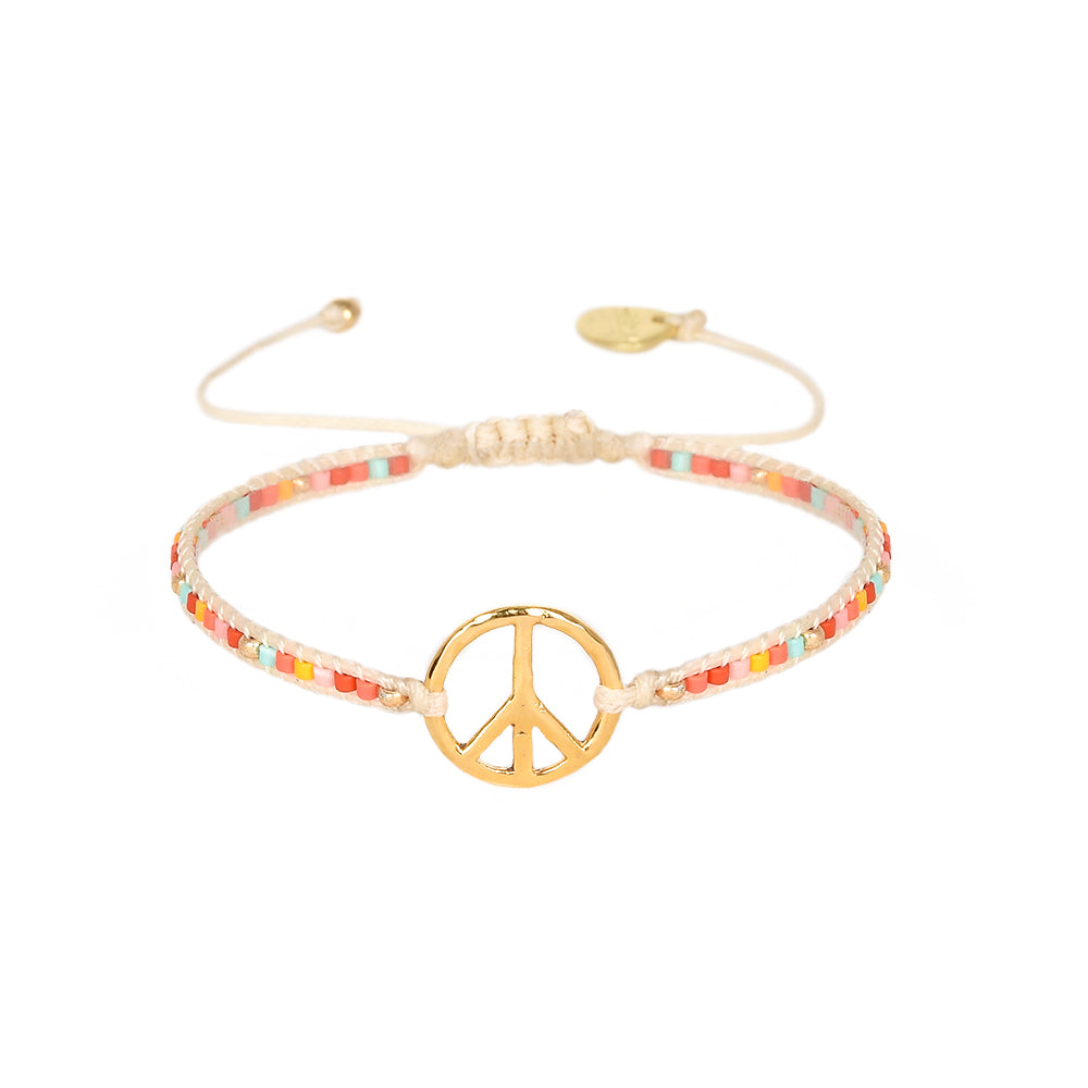 Peace Bracelet Multi Red