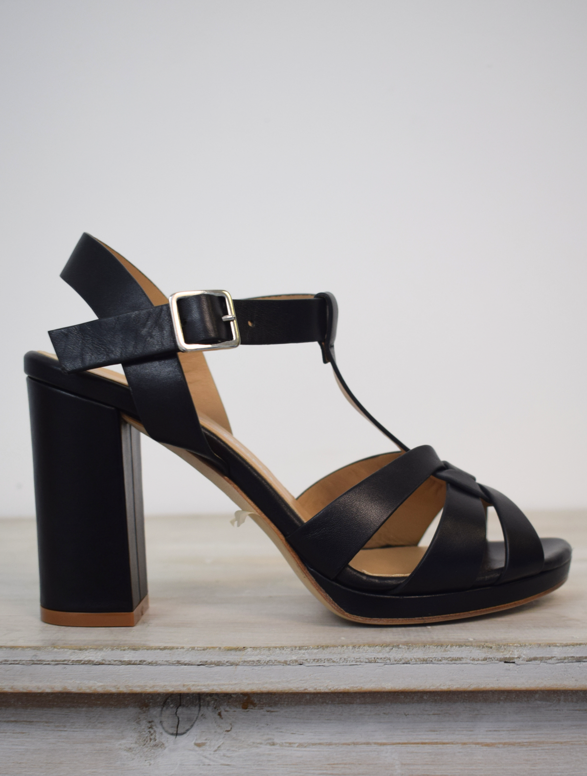 Black heels with ankle strap 