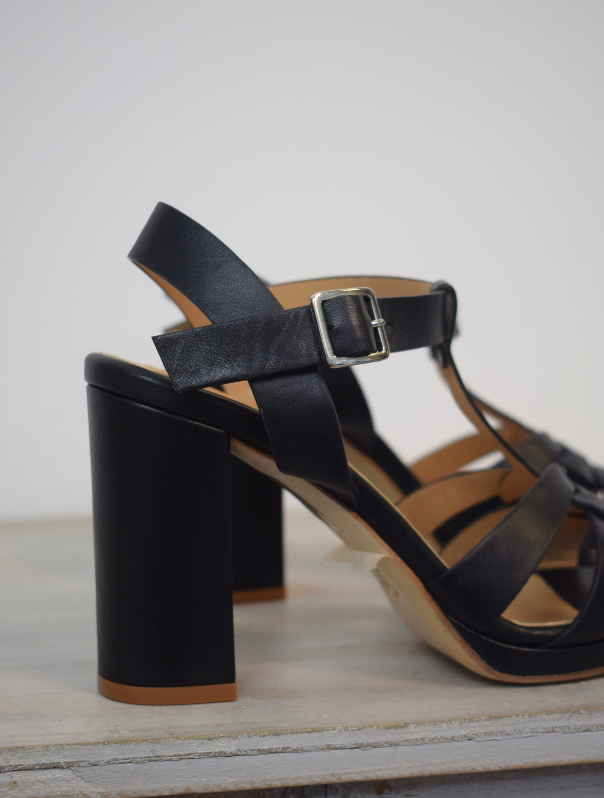 Black heels with ankle strap 