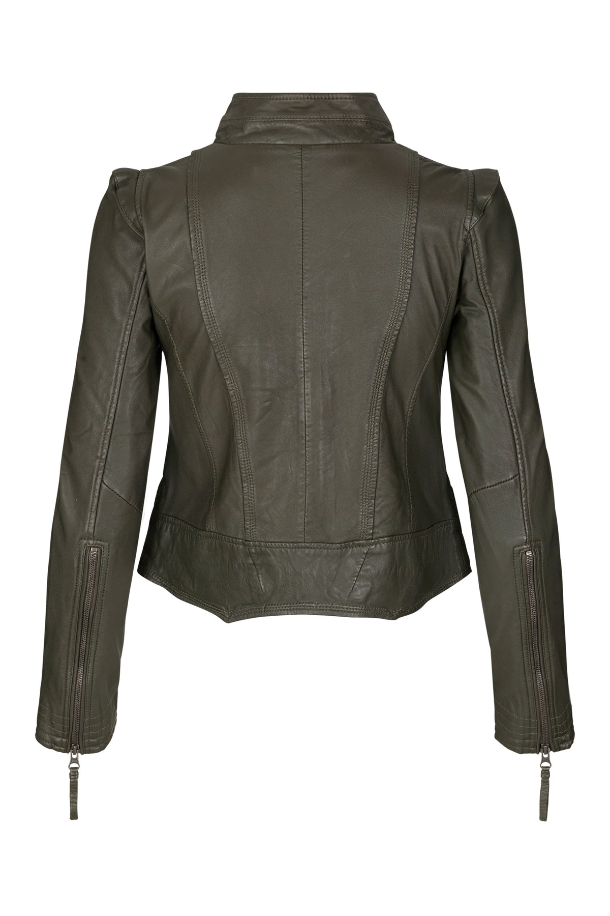MDK Rucy Leather Jacket Dark Green