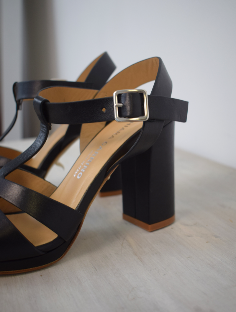 Black heels with ankle strap 