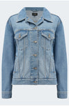 Pale wash denim jacket in a classic western style