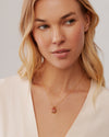 Sunstone oval pendant necklace