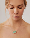 Large Asymmetrical Turquoise Necklace Silver