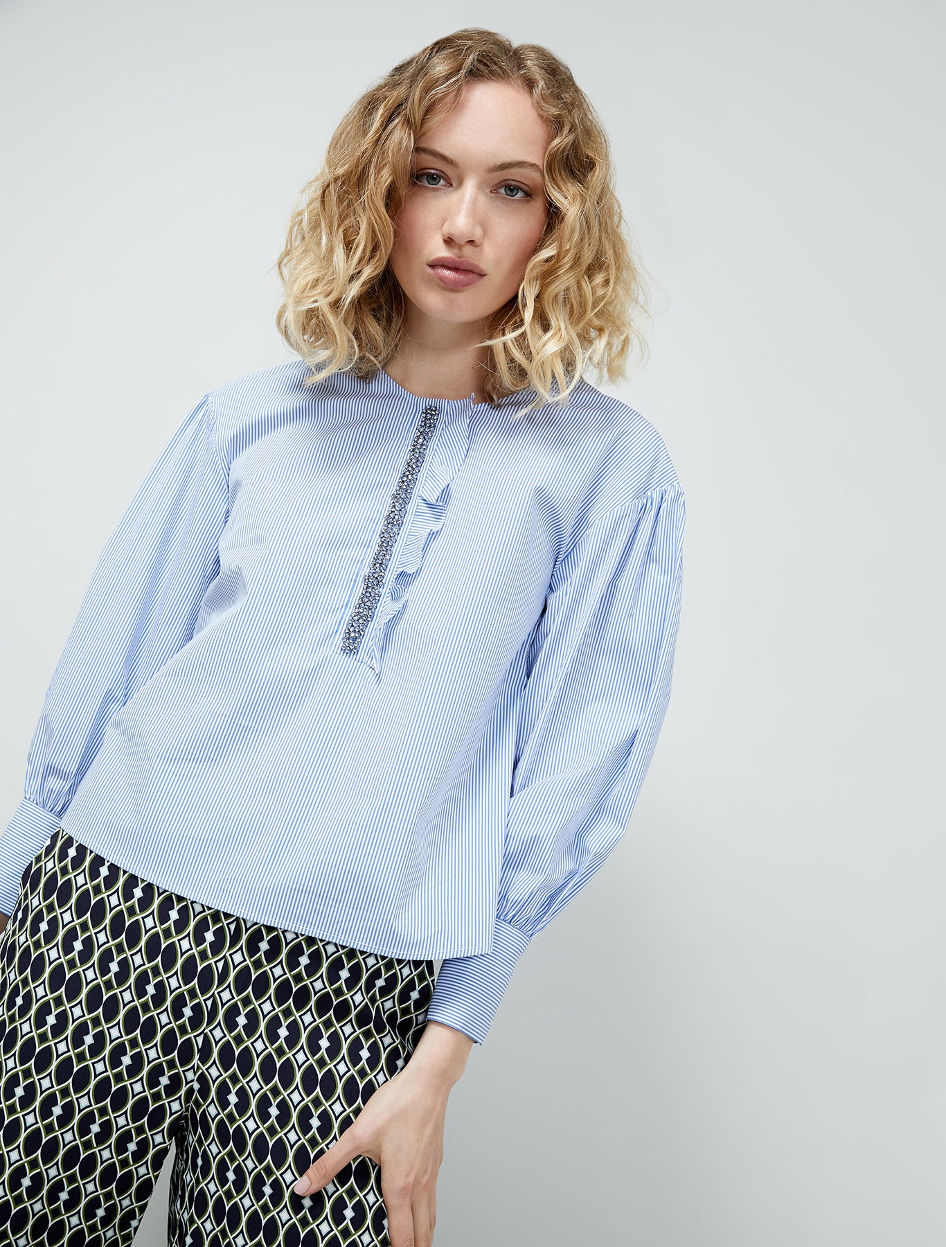 Ottanio Shirt With Embroidery Light Blue