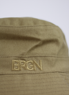 Lizard green BRGN bucket hat: Waterproof, windproof and breathable Taped seams Reflective finishes Embroidered logo Head measurement (around): 58cm approx.