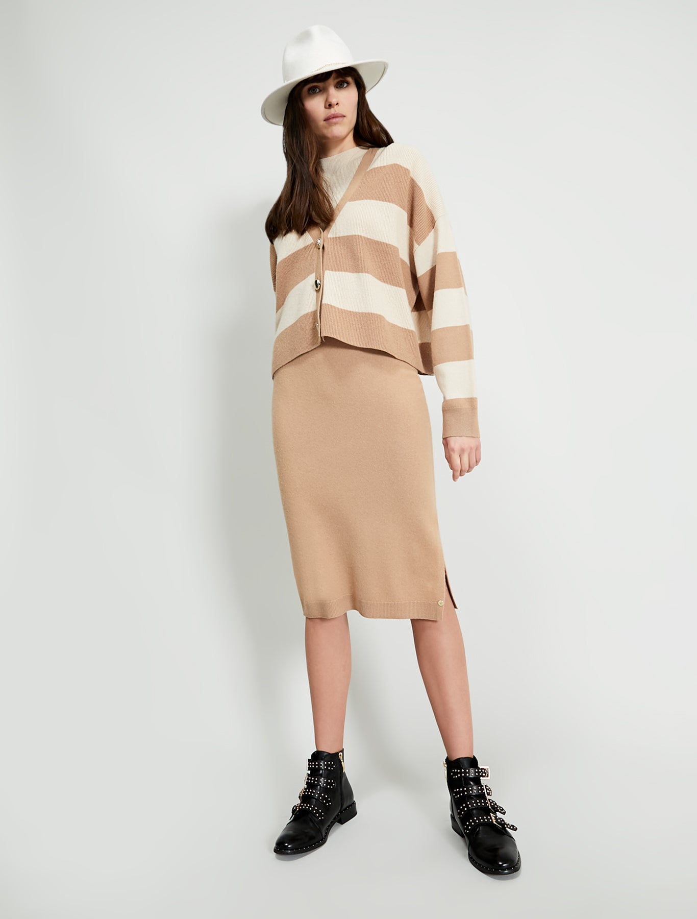 Olivia Knitted Skirt Beige