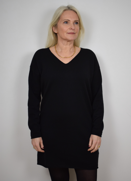 Black cashmere dress