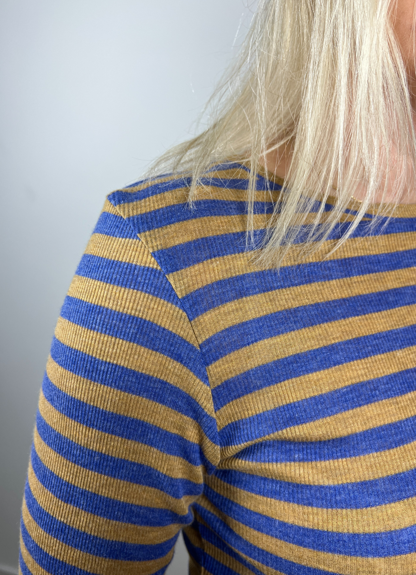 Orange and Blue striped tee