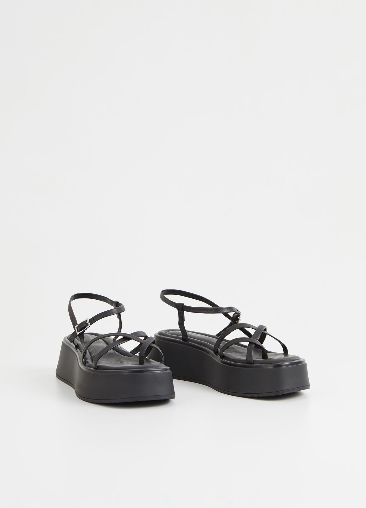Platform black strappy sandal
