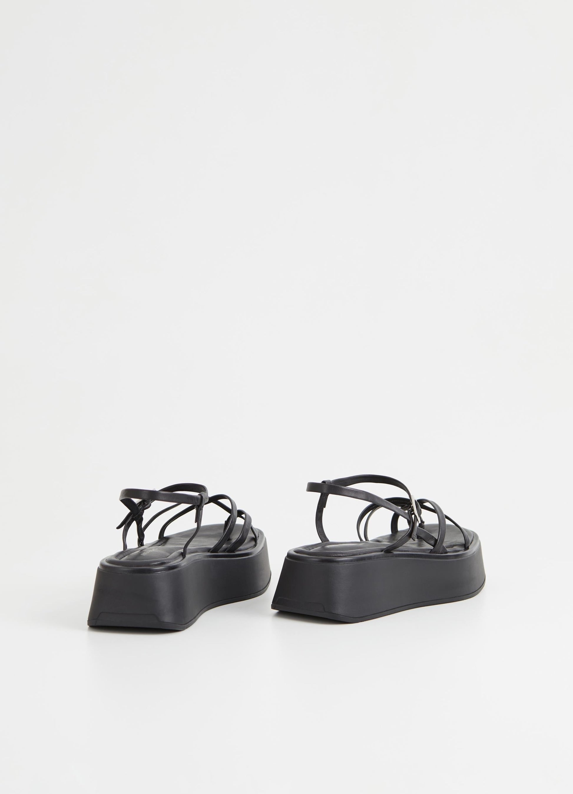 Platform black strappy sandal