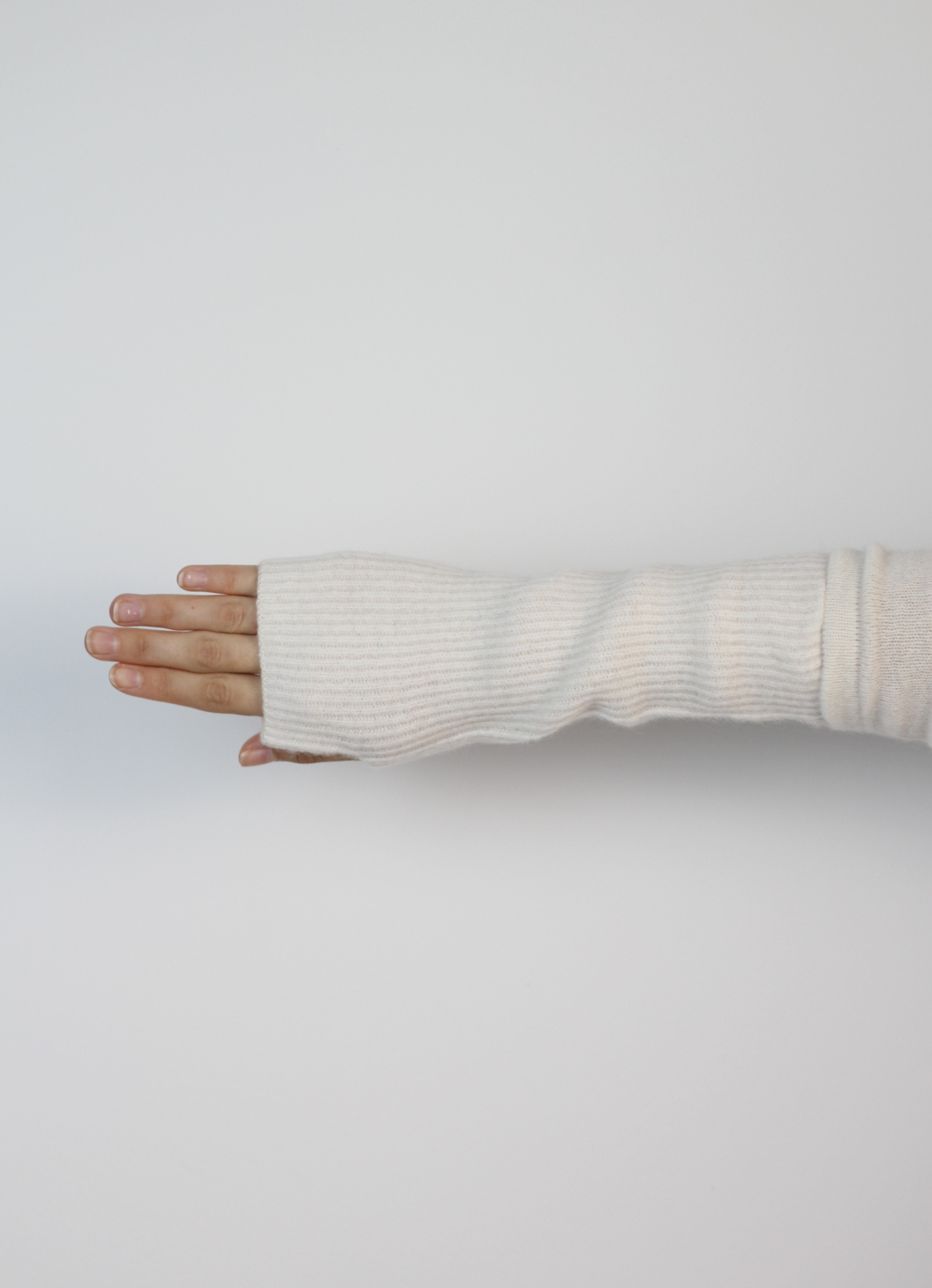 White wrist warmer 