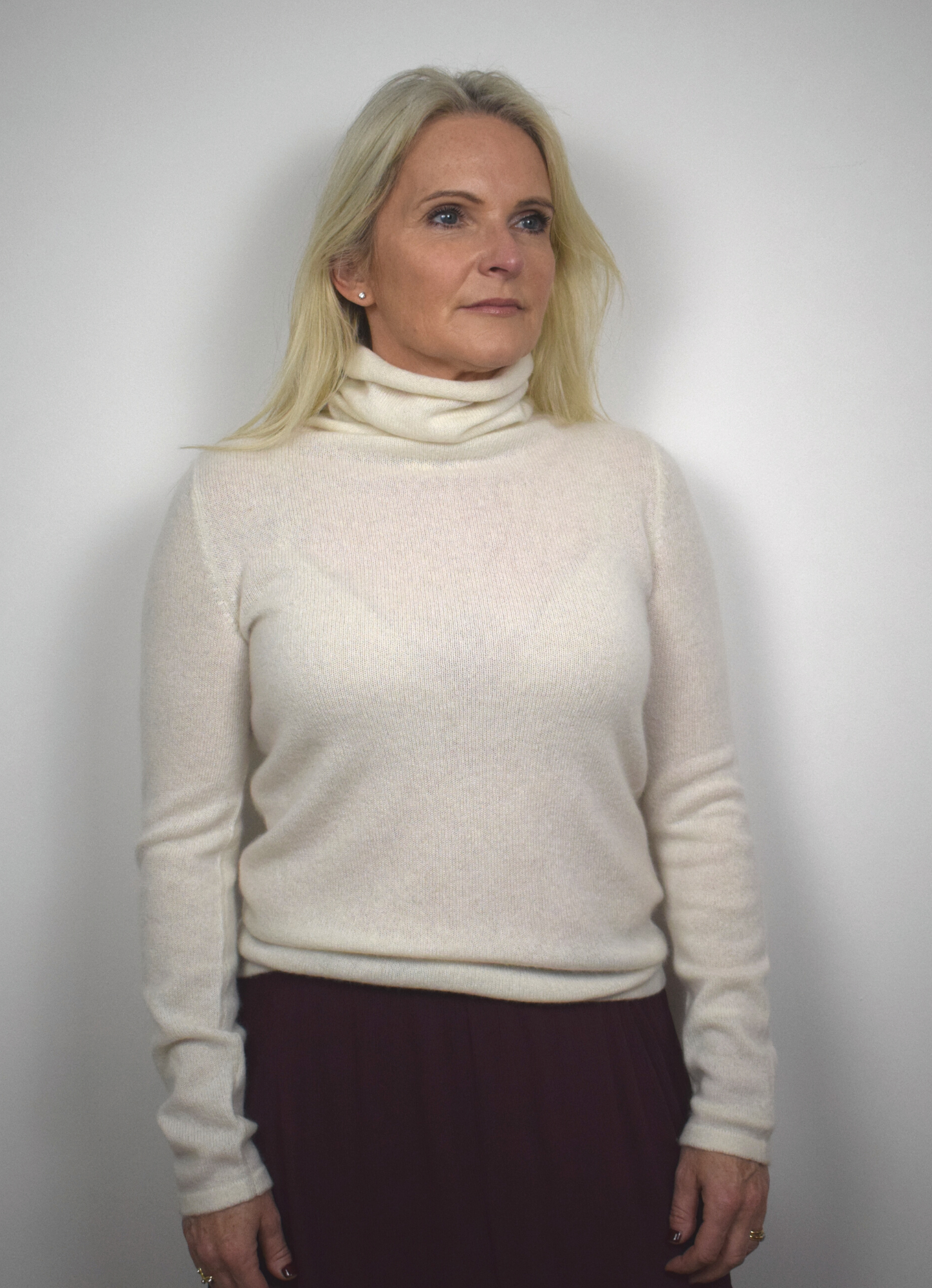 Flodden Cowl Cashmere White Ice