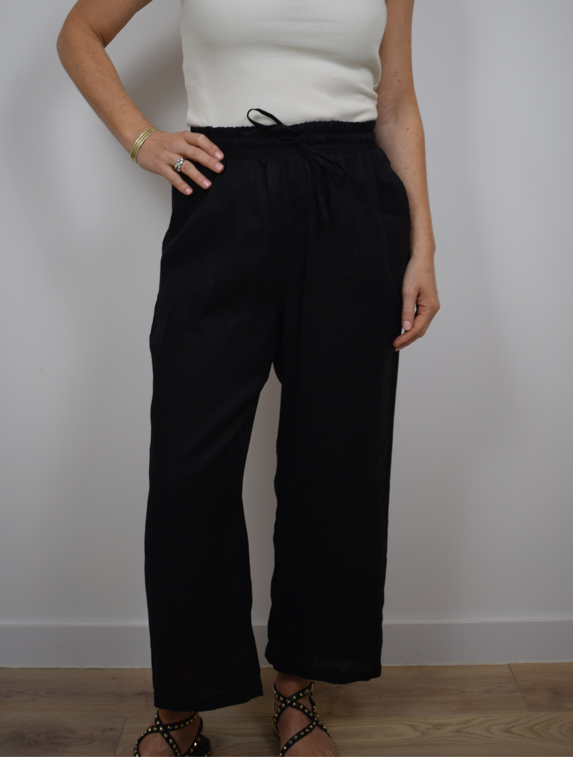 NEXT Linen Blend Tie Waist Crop Trousers 2024 | Buy NEXT Online | ZALORA  Hong Kong