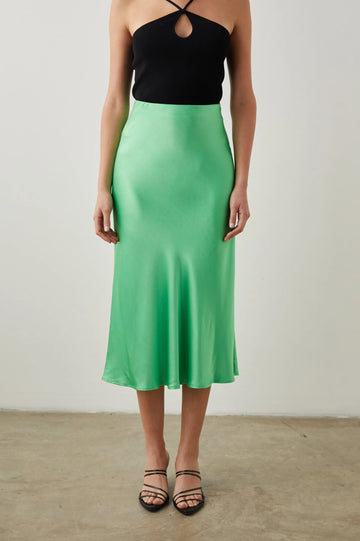 Green slip skirt