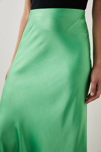 Green slip skirt