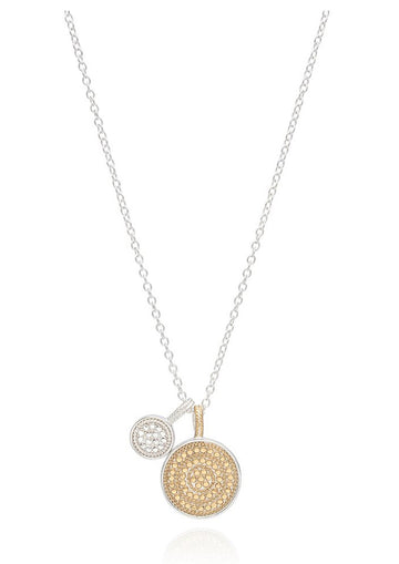 Circle of Life Dual Divided Disc Necklace