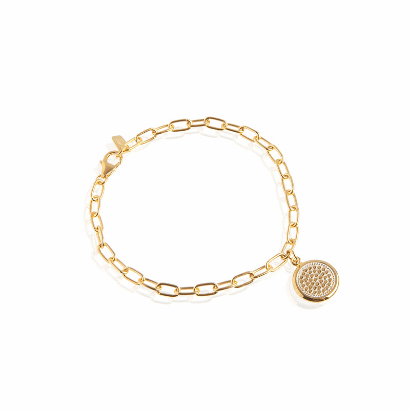 Anna Beck Smooth rim charm bracelet in gold