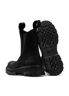 Waterproof chelsea boot in black nubuck leather