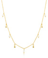 Pearl and gold drop detail necklace