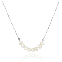 Pearl necklace on a silver chain