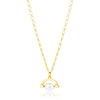 Gold plated sterling silver necklace with a pearl charm