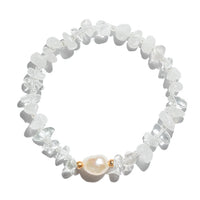 Clear Quartz & Pearl Bracelet